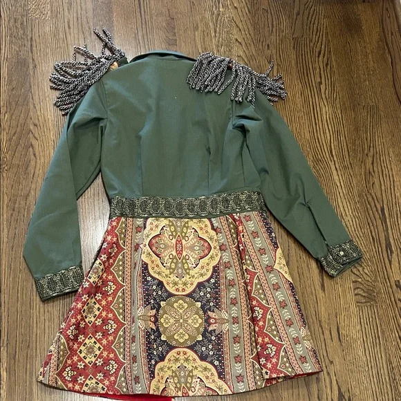 Embellished Green and Multicolor Women's Jacket - Picture 6 of 10